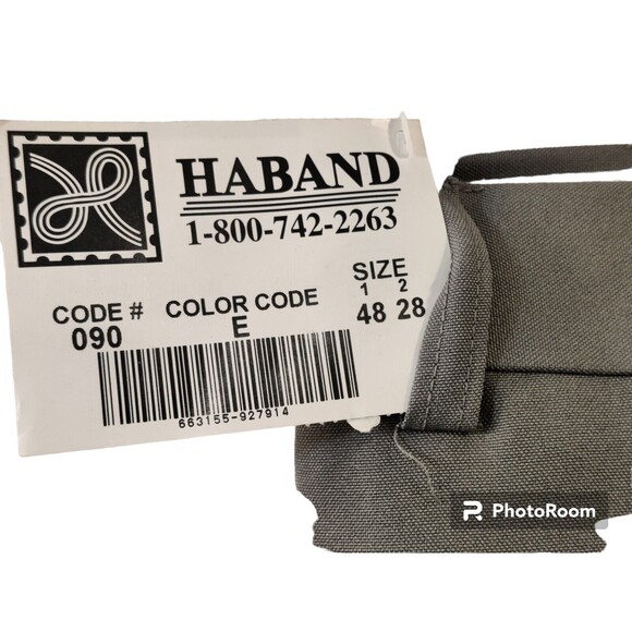 HABAND Men’s Dress Pants/ Gray/ Size 48x28 Polyester/ Flat Front - Picture 5 of 7